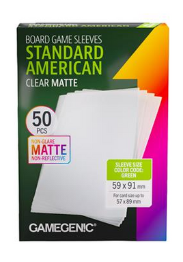 Gamegenic - Standard American Matte Board Game Sleeves (50 Count)