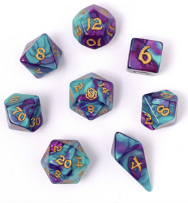 Hymgho - Dice - Frostbloom 8-Dice RPG Set