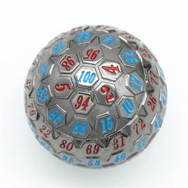 Foam Brain Games - Metal d100: Black Metal with Red & Blue