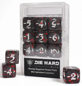 Die Hard Dice - MTG Spindown Counters Bloody Negative Power Pack: Black