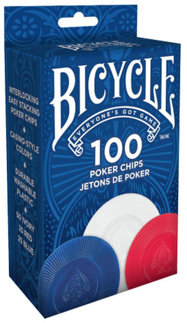 Bicycle Poker Chips: 2 Gram Plastic (100 Count)