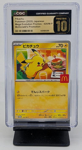 Graded Pokemon - Pikachu McDonald's Promo JPN #020/M-P CGC PRISTINE 10