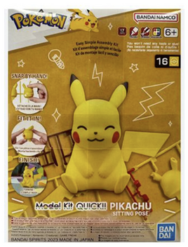 Bandai - Pokemon Pikachu (Sitting) Quick Model Kit #16