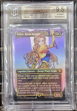 Graded Card - Magic the Gathering - Celes, Rune Knight #0201 Foil Beckett 9.5 GEM MINT
