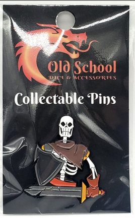 Old School Dice & Accessories Enamel Pin - Skeleton