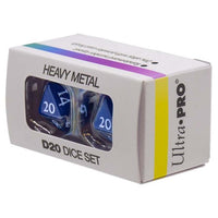 Ultra Pro - Dice - Vivid Heavy Metal 2d20 - Blue