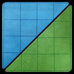 Chessex - Battlemat - 1" Square Blue/Green - Small 23-1/2" x 26"