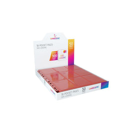 Gamegenic - 9-Pocket Side-loading Binder Pages 50ct Red