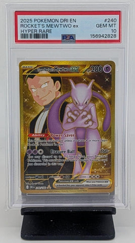 Graded Pokemon - Team Rocket's Mewtwo ex Hyper #240 PSA 10 GEM MT