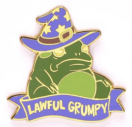 Hymgho Enamel Pin - Alternative Alignments Lawful Grumpy Toad