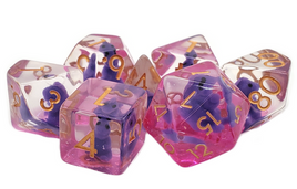 Old School Dice - Animal Kingdom: Baby T-Rex Purple RPG Dice Set