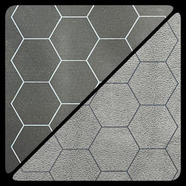 Chessex - Battlemat - 1" Hex Black/Grey - Small 23.5"x26"