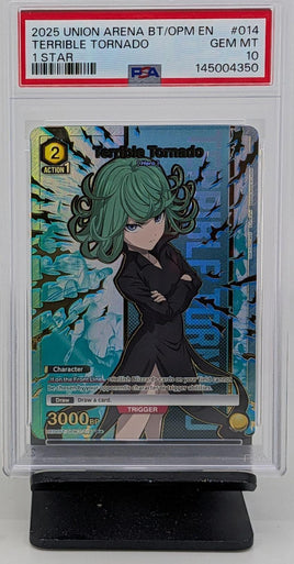 Graded Union Arena - Terrible Tornado #014 Rare 1-Star PSA 10 GEM MT