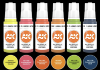 AK Interactive - Neon Colors 3Gen Acrylics Set AK11610