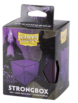 Dragon Shield - Strongbox Clear Purple 100+ Card Deck Box