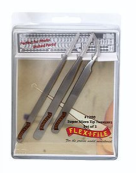 Flex-I-File - Super Micro Tip Stainless Steel Tweezer 3-Pack