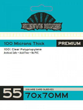 Sleeve Kings - 70mm x 70,, Clear Square Card Sleeves 55ct