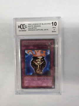 Graded Card - Yu-Gi-Oh - Dragon Capture Jar Unlimited LOB-045 BCCG 10