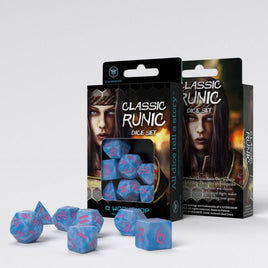 Q Workshop - Classic Runic: Glacier & Pink RPG Dice Set