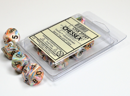 Chessex 27241 - Festive Vibrant  w/brown d10 (10 Count)
