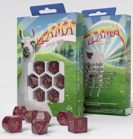 Q Workshop - Dice - Llama Dice Set: Puffy 7-Die RPG Set
