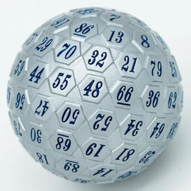 Foam Brain Games - Metal d100: Pewter with Navy
