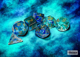 Chessex 27556 - Nebula Oceanic/gold Luminary Polyhedral RPG Dice Set