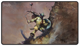 Ultra Pro - Frazetta Warrior with Ball & Chain Black Stitched Playmat (hanging)