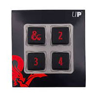 Ultra Pro - Dice - D&D Heavy Metal 4d6 - Black & Red