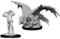 WizKids 90029 - D&D Nolzur's Marvelous Miniatures - Green Dragon Wyrmling & Afflicted Elf