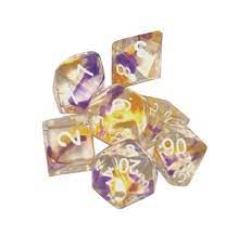 Sirius - Dice - 7ct - Translucent - Violet Swirl