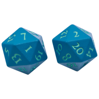 Ultra Pro - Dice - Vivid Heavy Metal Dice 2ea D20 Teal