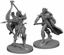Load image into Gallery viewer, Pathfinder Battles - Deep Cuts - Male Elf Fighter Unpainted Minis 2pc