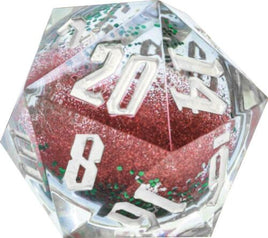 Sirius - Dice - Large d20 Snow Globe - Silver Ink