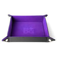 Metallic Dice Games - Dice Tray - Velvet Folding Purple