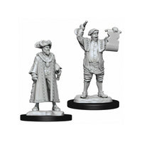 WizKids 73871 - Pathfinder Battles Deep Cuts - Mayor & Town Crier Unpainted Miniatures 2 pc