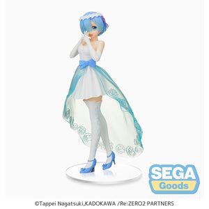 SEGA - Re:Zero Starting Life in Another World - Rem Wedding Dress Ver. Super Premium Statue