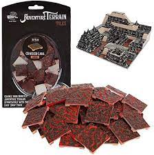 Monster Adventure Terrain - Painted - Cracked Lava  - 50pc