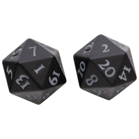 Ultra Pro - Dice - Vivid Heavy Metal Dice 2ea D20 Black