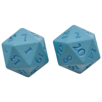 Ultra Pro - Dice - Vivid Heavy Metal Dice 2ea D20 Light Blue