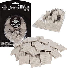 Monster Adventure Tiles - Unpainted - Wood Planks - 50pc